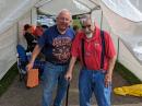 Bob Beaudet, Outgoing RI Section Manager visited the NCRC Field Day site 24June2023 w NCRC VP Paul Fredette K1YBE